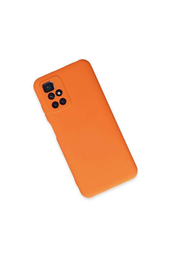 Evimdeyokyok Xiaomi Redmi 10 2022 Kılıf Nano İçi Kadife Silikon - Turuncu