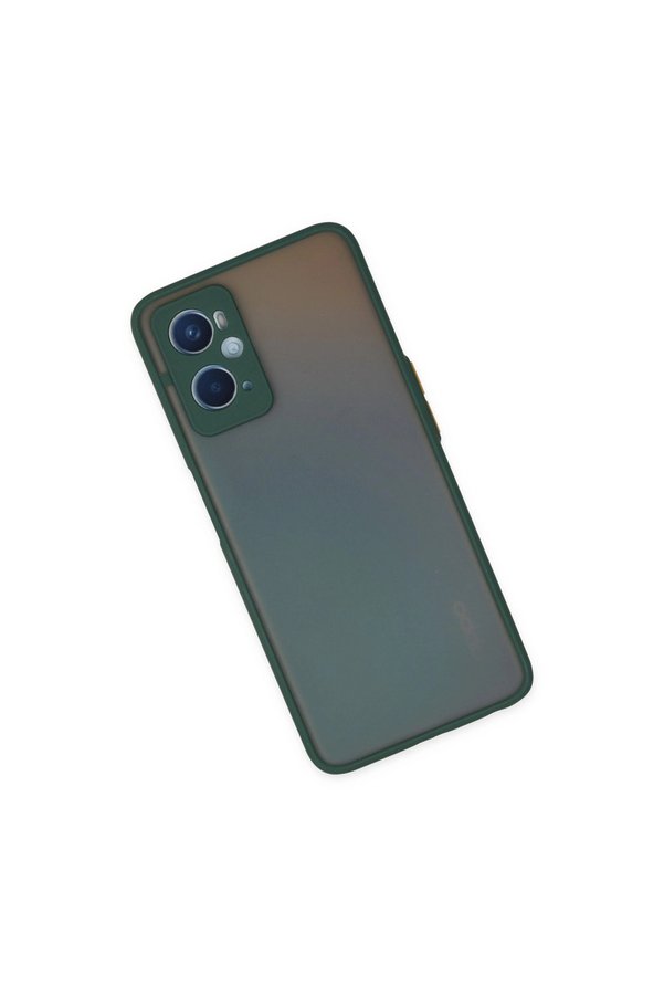Evimdeyokyok Oppo A96 Kılıf Montreal Silikon Kapak - Yeşil
