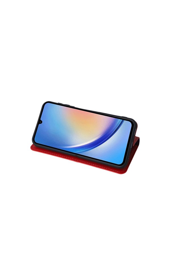 Evimdeyokyok Samsung Galaxy A24 4G Kılıf Trend S Plus Kapaklı Kılıf - Kırmızı