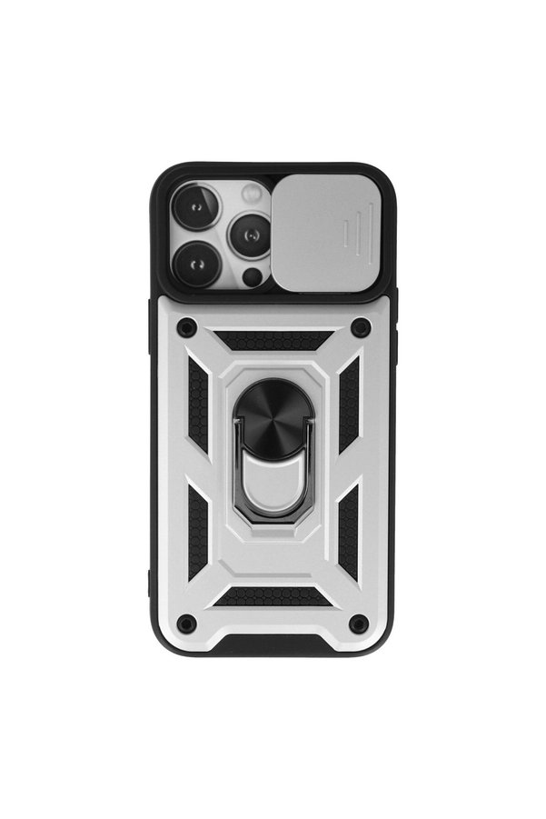 Evimdeyokyok Apple İphone 13 Pro Max Kılıf Pars Lens Yüzüklü Silikon - Gümüş