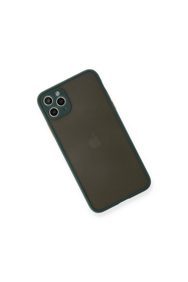 Evi̇mdeyokyok Apple İphone 11 Pro Max Kılıf Montreal Si̇li̇kon Kapak - Yeşi̇l