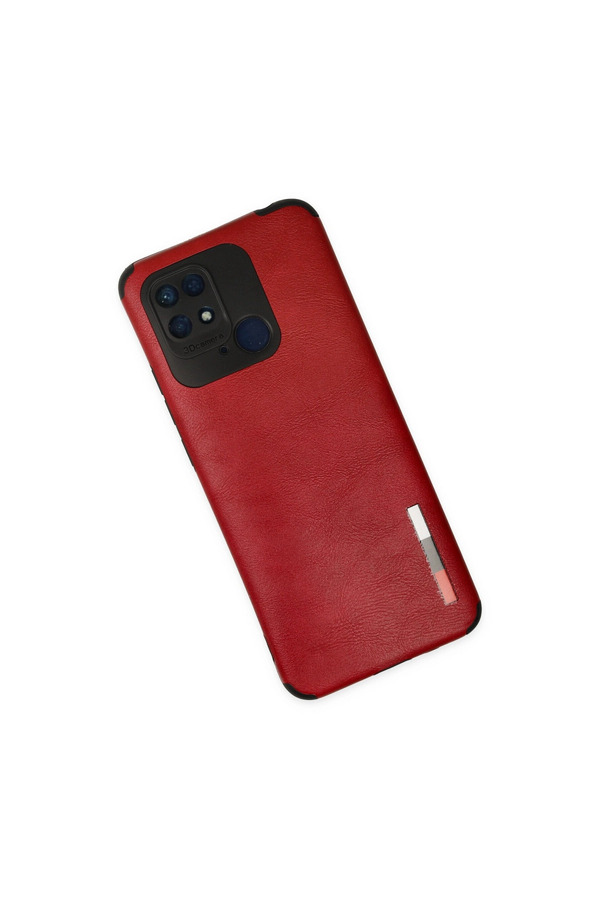 Evimdeyokyok Xiaomi Redmi 10C Kılıf Loop Deri Silikon - Kırmızı