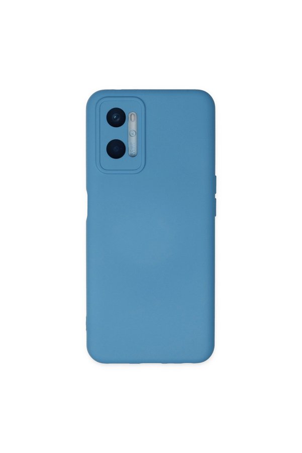 Evimdeyokyok Oppo A96 Kılıf Nano İçi Kadife Silikon - Mavi