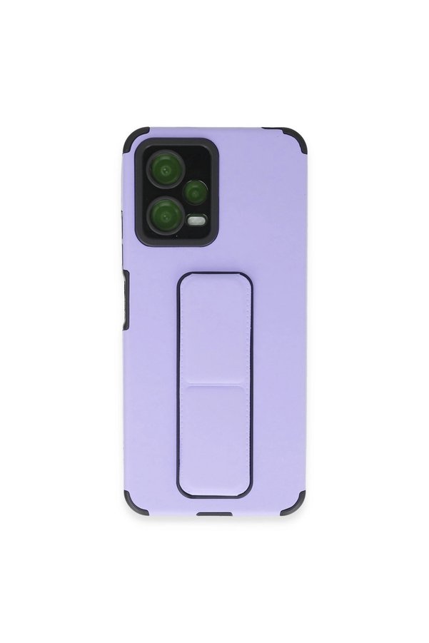 Evimdeyokyok Xiaomi Poco X5 5G Kılıf Mega Standlı Silikon - Lila
