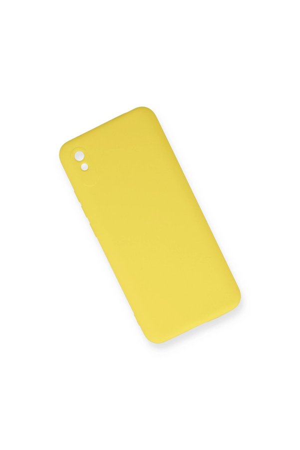 Evimdeyokyok Xiaomi Redmi 9A Kılıf Nano İçi Kadife Silikon - Sarı