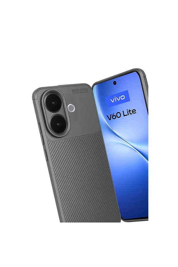 Evimdeyokyok Vivo V60 Lite Auto Focus Karbon Kapak - Gri