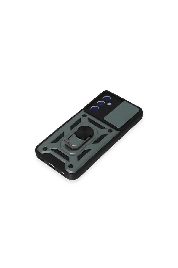 Evi̇mdeyokyok Samsung Galaxy M34 5G Kılıf Pars Lens Yüzüklü Si̇li̇kon - Yeşi̇l