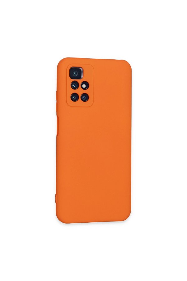 Evimdeyokyok Xiaomi Redmi 10 2022 Kılıf Nano İçi Kadife Silikon - Turuncu
