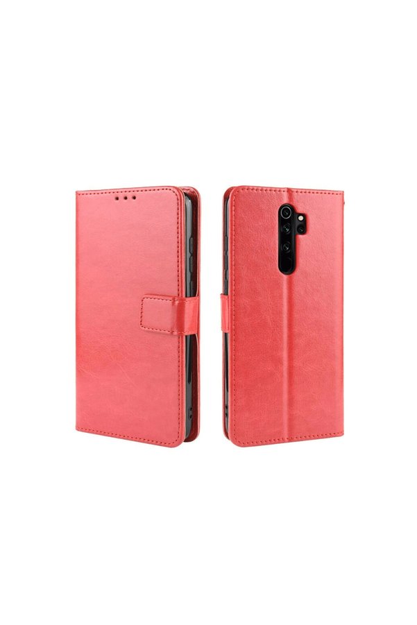 Evimdeyokyok Xiaomi Redmi Note 8 Pro Kılıf Trend S Plus Kapaklı Kılıf - Kırmızı