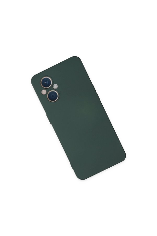 Evimdeyokyok Oppo Reno 7 Lite Kılıf Nano İçi Kadife Silikon - Koyu Yeşil