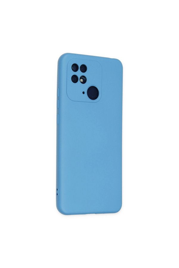 Evimdeyokyok Xiaomi Redmi 10C Kılıf Nano İçi Kadife Silikon - Mavi