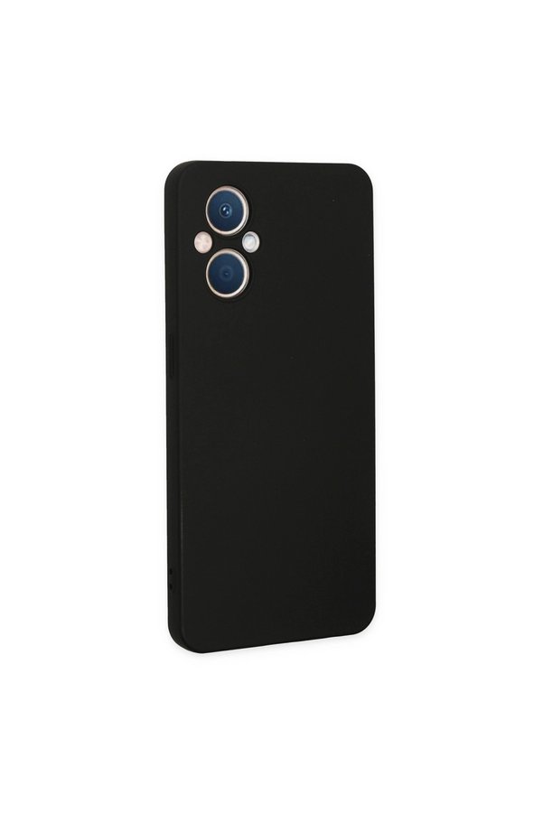 Evimdeyokyok Oppo Reno 7 Lite Kılıf Nano İçi Kadife Silikon - Siyah