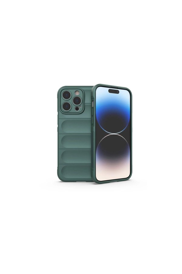 Evimdeyokyok Apple İphone 16 Pro Max Kılıf Optimum Silikon - Koyu Yeşil
