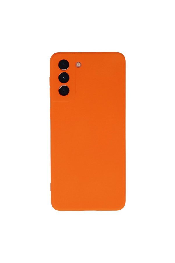 Evimdeyokyok Samsung Galaxy S21 Plus Kılıf Nano İçi Kadife Silikon - Turuncu
