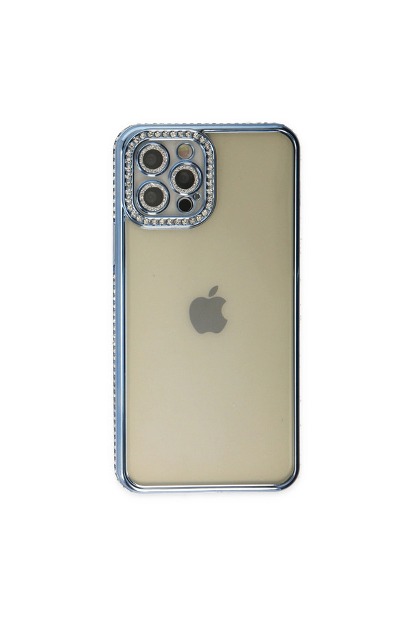 Evimdeyokyok Apple İphone 12 Pro Kılıf Joke Taşlı Silikon - Mavi