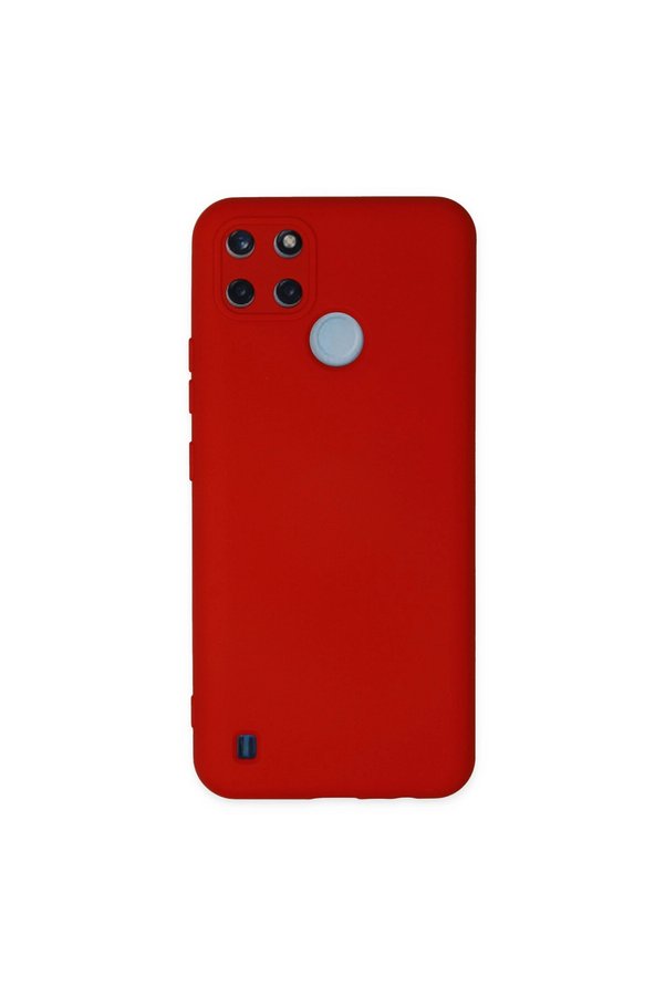Evimdeyokyok Realme C25Y Kılıf Nano İçi Kadife Silikon - Kırmızı