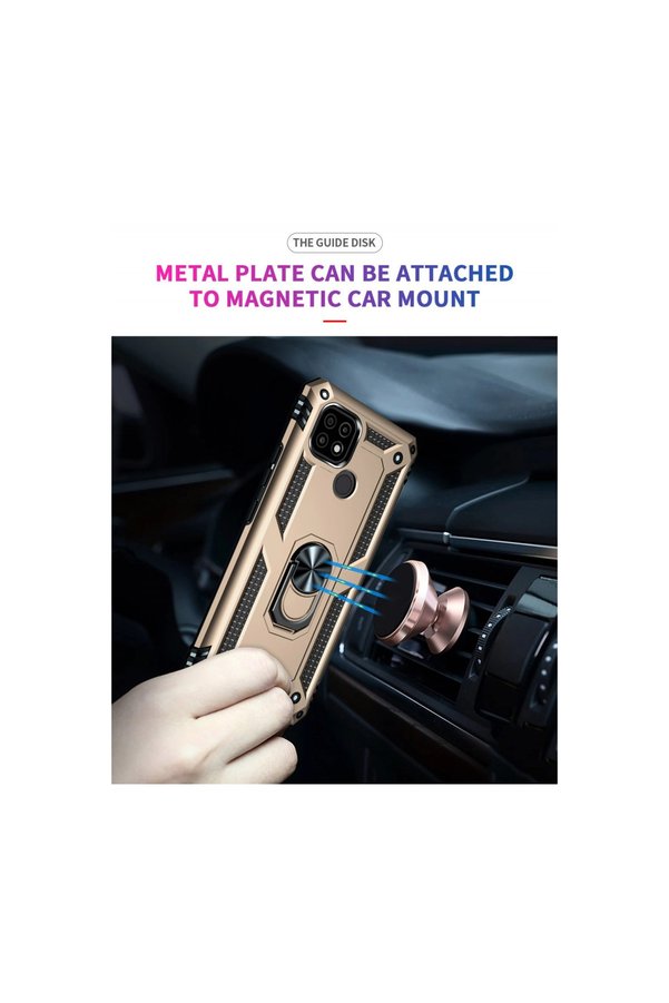 Evi̇mdeyokyok Realme C21 Kılıf Sofya Yüzüklü Si̇li̇kon Kapak - Gold