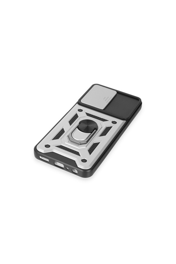 Evi̇mdeyokyok Samsung Galaxy M14 5G Kılıf Pars Lens Yüzüklü Si̇li̇kon - Gümüş