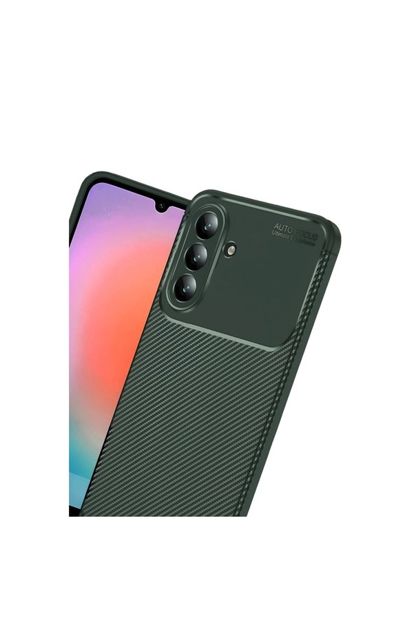 Evi̇mdeyokyok Samsung Galaxy S26 Plus Auto Focus Karbon Kapak - Koyu Yeşi̇l