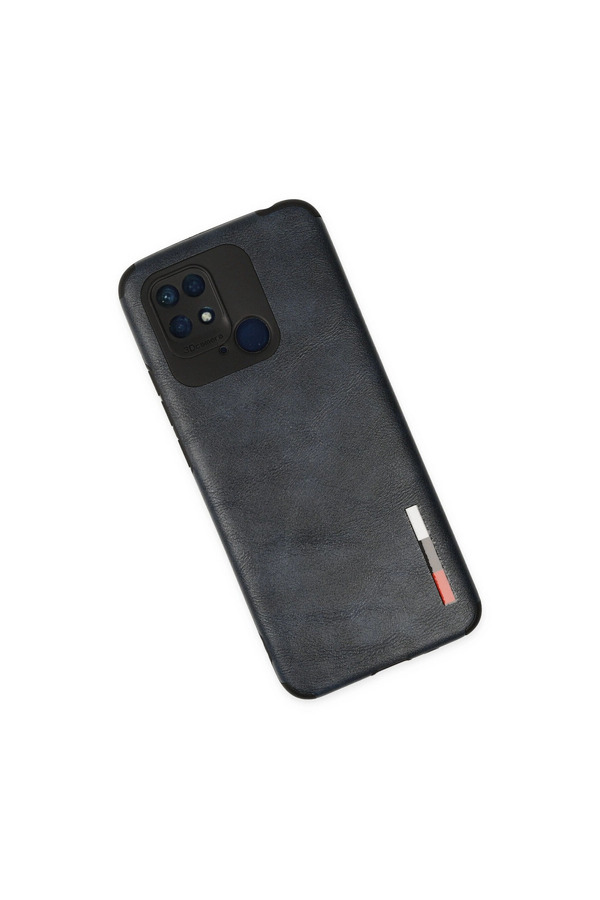 Evimdeyokyok Xiaomi Redmi 10C Kılıf Loop Deri Silikon - Lacivert