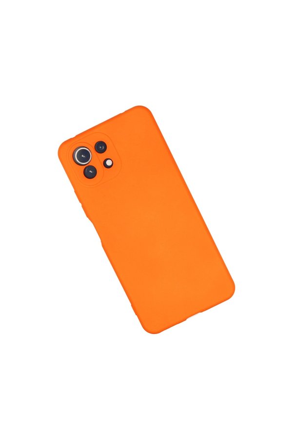 Evimdeyokyok Xiaomi Mi 11 Lite Kılıf Nano İçi Kadife Silikon - Turuncu