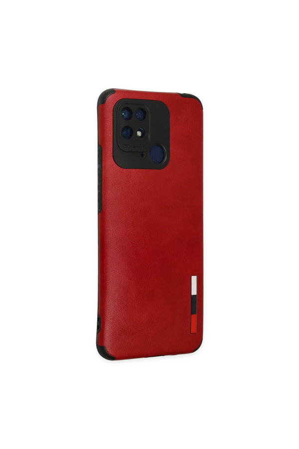Evimdeyokyok Xiaomi Redmi 10C Kılıf Loop Deri Silikon - Kırmızı