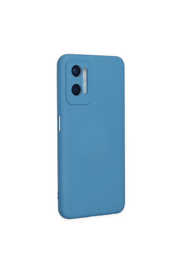 Evimdeyokyok Oppo A96 Kılıf Nano İçi Kadife Silikon - Mavi