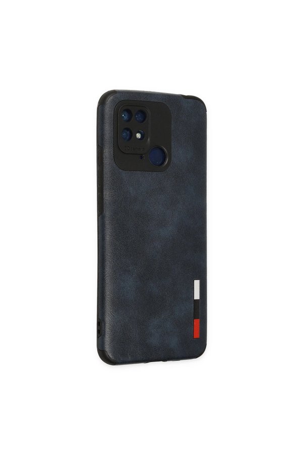 Evimdeyokyok Xiaomi Redmi 10C Kılıf Loop Deri Silikon - Lacivert