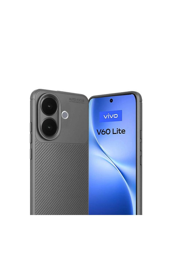 Evimdeyokyok Vivo V60 Lite Auto Focus Karbon Kapak - Gri