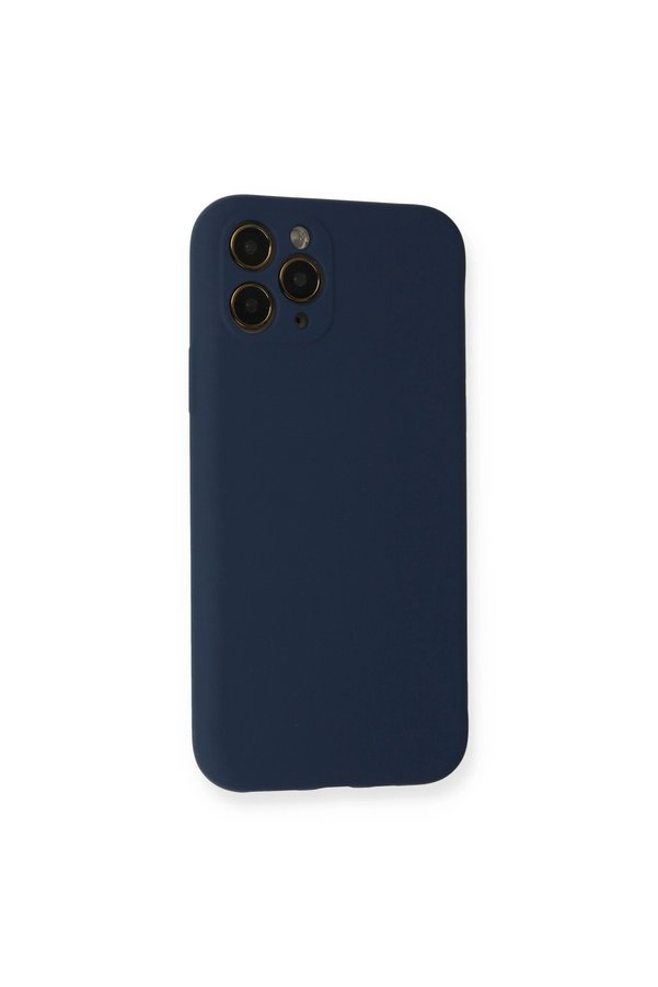 Evimdeyokyok Apple İphone 11 Pro Kılıf Nano İçi Kadife Silikon - Lacivert