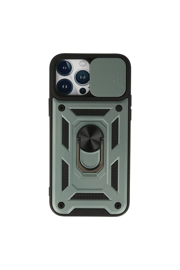Evimdeyokyok Apple İphone 13 Pro Max Kılıf Pars Lens Yüzüklü Silikon - Yeşil