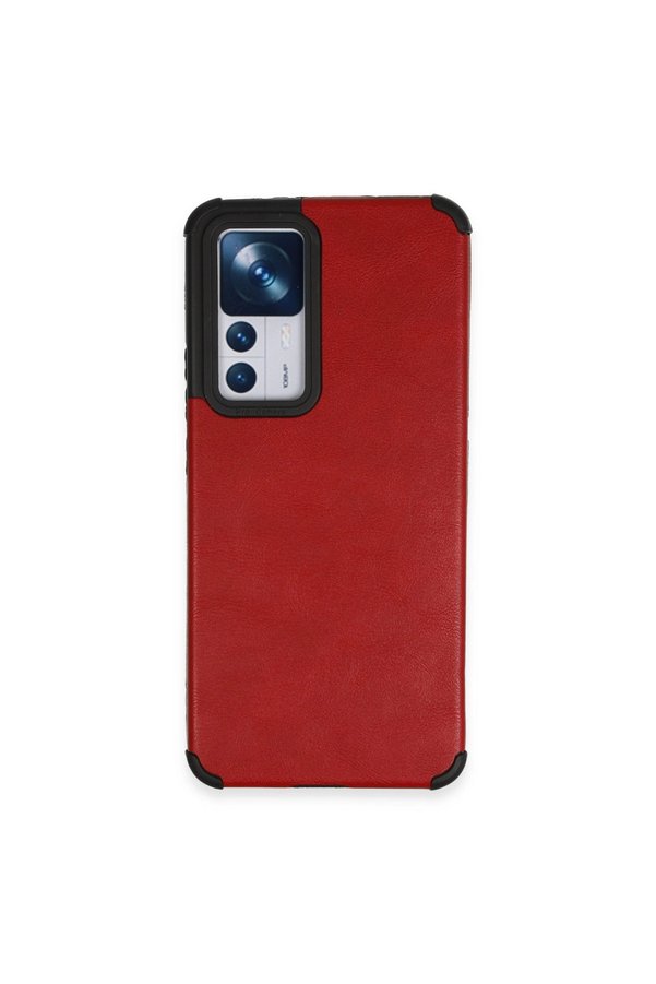 Evimdeyokyok Xiaomi Mi 12T Kılıf Loop Deri Silikon - Kırmızı