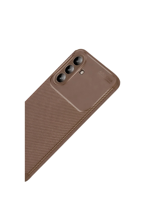Evi̇mdeyokyok Samsung Galaxy A57 5G Auto Focus Karbon Kapak - Kahverengi̇