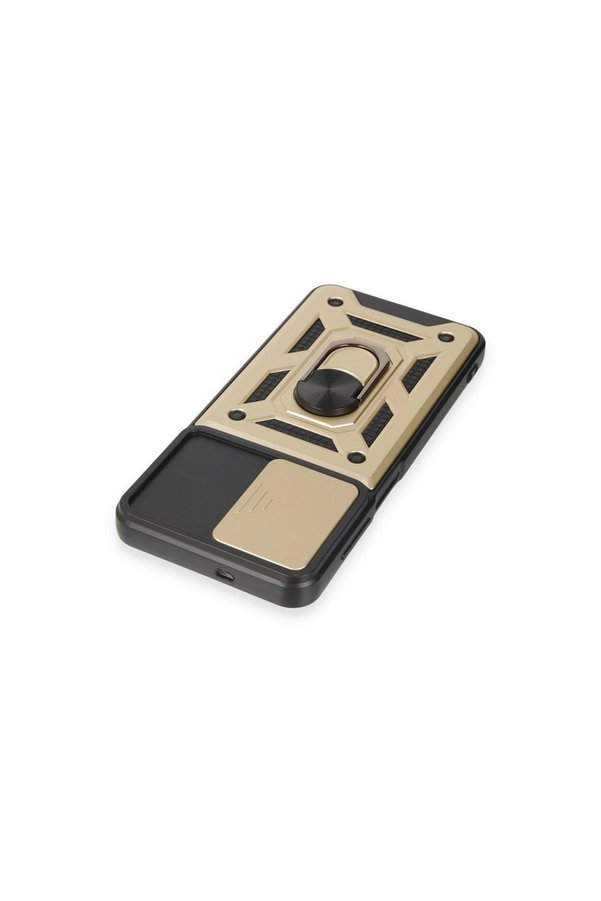 Evi̇mdeyokyok Samsung Galaxy M14 5G Kılıf Pars Lens Yüzüklü Si̇li̇kon - Gold