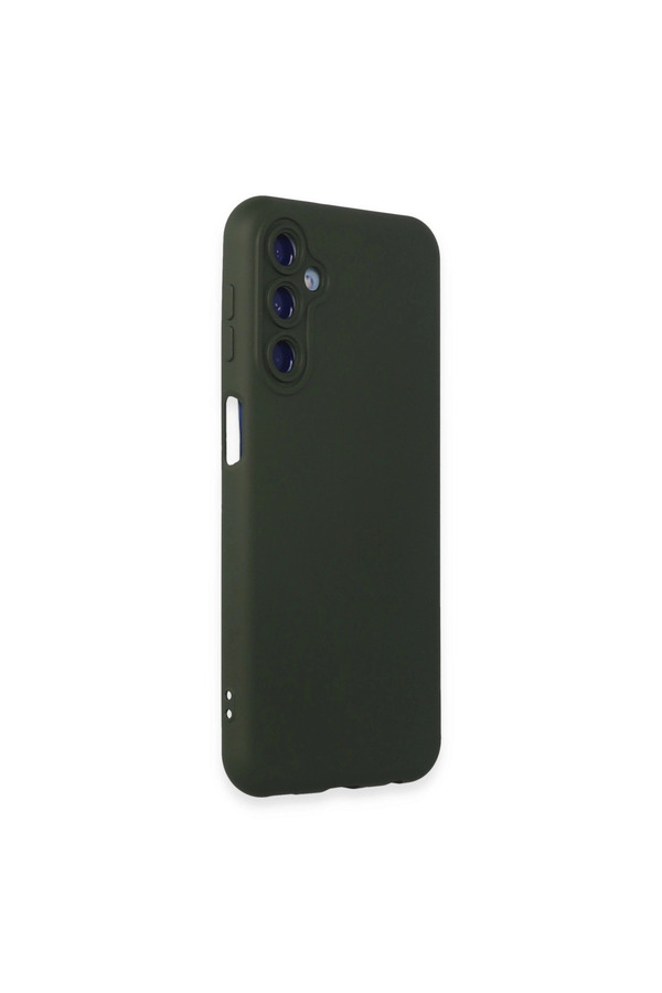 Evi̇mdeyokyok Samsung Galaxy M34 5G Kılıf Nano İçi̇ Kadi̇fe Si̇li̇kon - Koyu Yeşi̇l