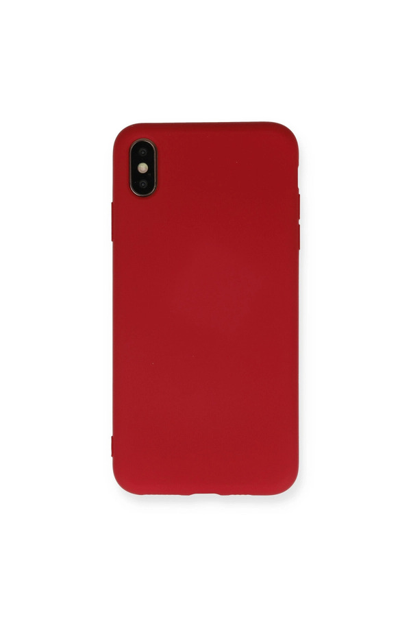 Evimdeyokyok Apple İphone Xs Max Kılıf Nano İçi Kadife Silikon - Kırmızı