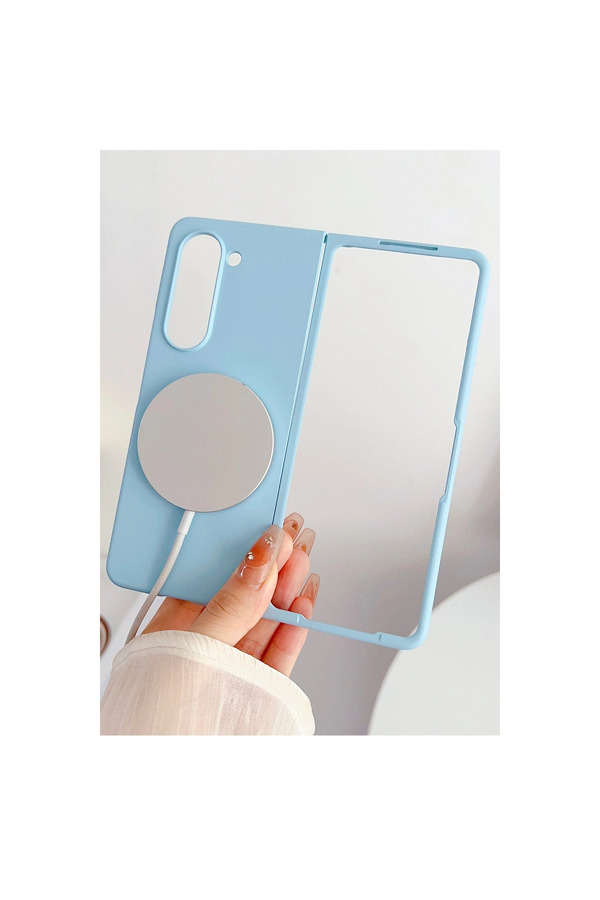 Evimdeyokyok Samsung Galaxy Z Fold 5 Kılıf Mata Fold Kapak - Lila