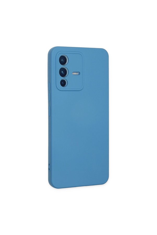 Evimdeyokyok Vivo V23 5G Kılıf Nano İçi Kadife Silikon - Mavi