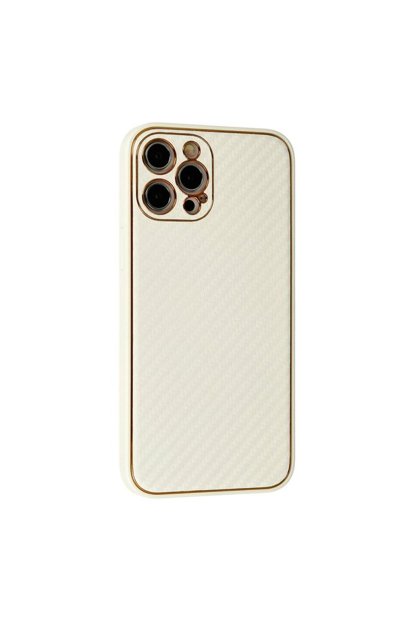 Evi̇mdeyokyok Apple İphone 12 Pro Max Kılıf Coco Karbon Si̇li̇kon - Beyaz