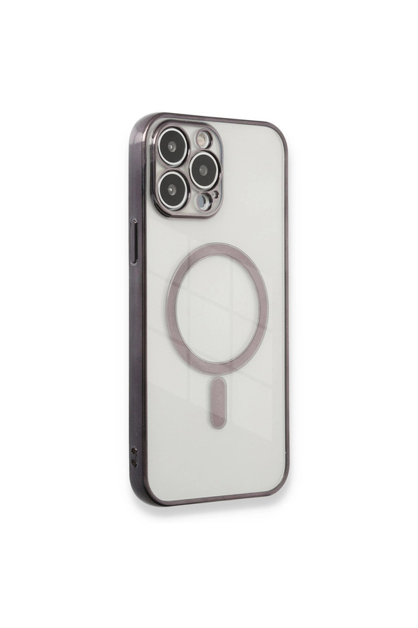 Evimdeyokyok Apple İphone 13 Pro Max Kılıf Magneticsafe Lazer Silikon - Siyah