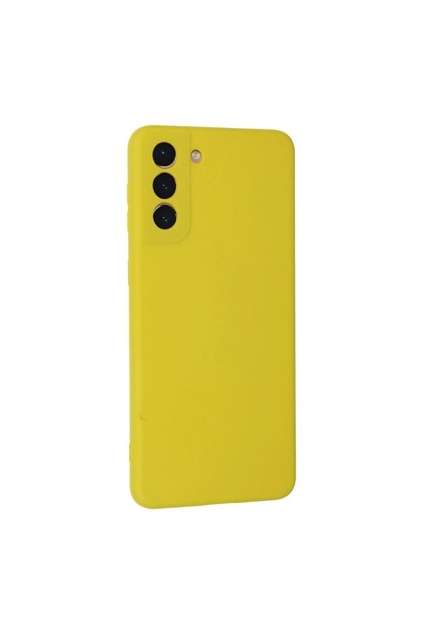 Evimdeyokyok Samsung Galaxy S21 Plus Kılıf Nano İçi Kadife Silikon - Sarı
