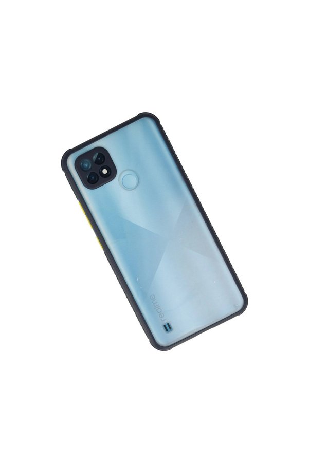 Evi̇mdeyokyok Realme C21 Kılıf Mi̇ami̇ Şeffaf Si̇li̇kon - Laci̇vert