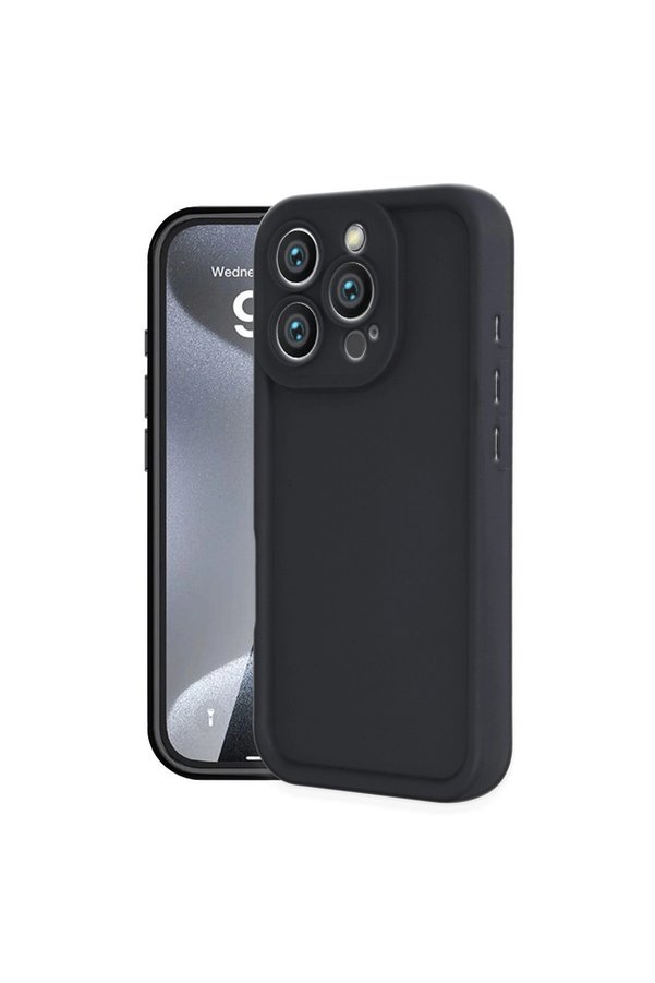 Evimdeyokyok Apple İphone 16 Pro Kılıf Viera Silikon - Siyah