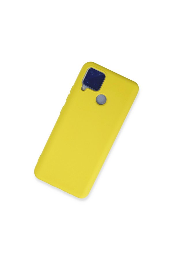 Evi̇mdeyokyok Realme C15 Kılıf Nano İçi̇ Kadi̇fe Si̇li̇kon - Sarı