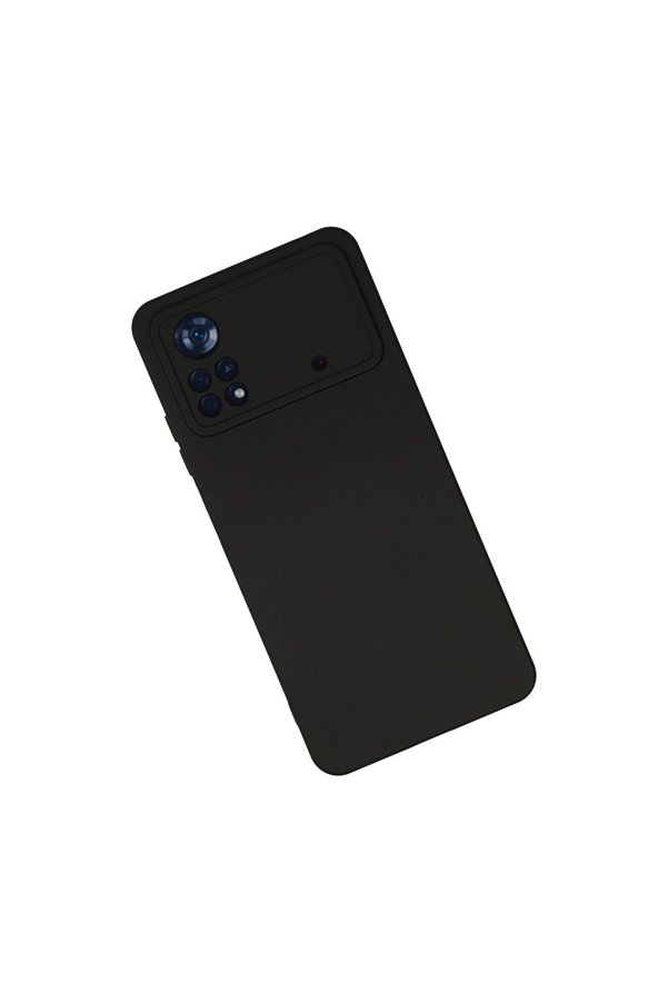 Evimdeyokyok Xiaomi Poco X4 Pro 5G Kılıf Nano İçi Kadife Silikon - Siyah