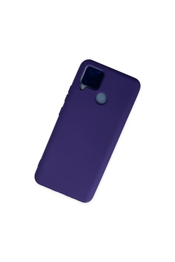 Evi̇mdeyokyok Realme C15 Kılıf Nano İçi̇ Kadi̇fe Si̇li̇kon - Mor