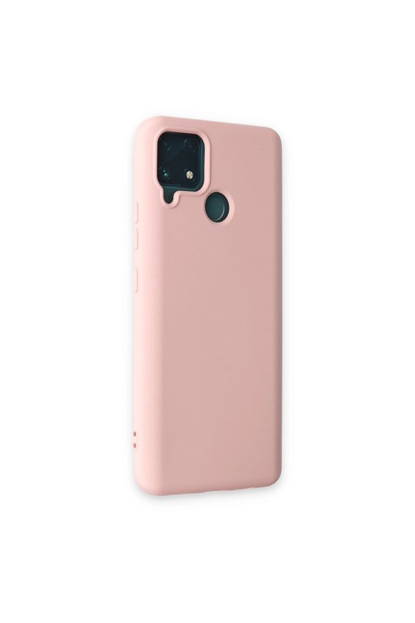 Evi̇mdeyokyok Realme C15 Kılıf Nano İçi̇ Kadi̇fe Si̇li̇kon - Pudra