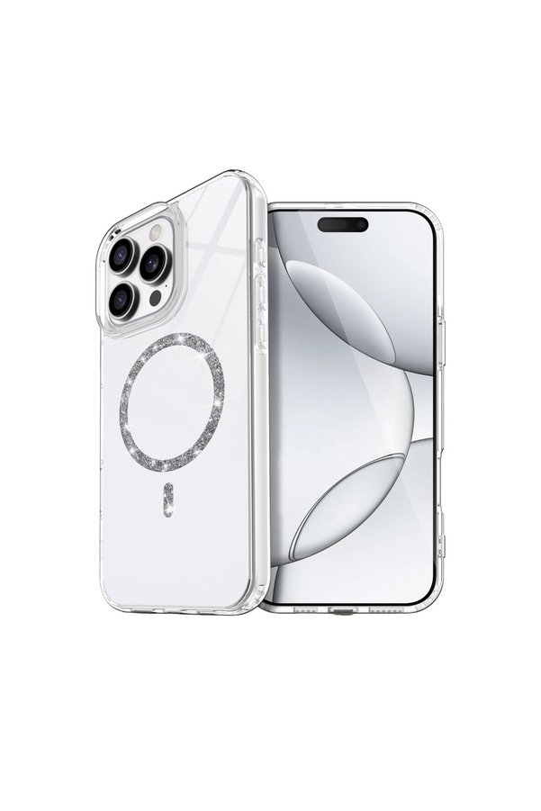 Evimdeyokyok Apple İphone 14 Pro Max Live Diamond Magsafe Kapak - Şeffaf