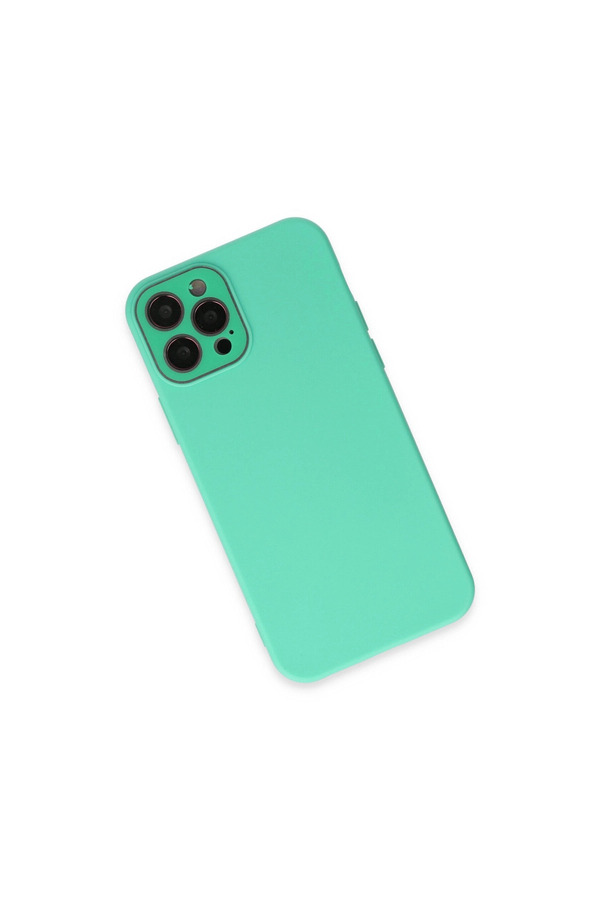 Evimdeyokyok Apple İphone 12 Pro Max Kılıf Lansman Glass Kapak - Turkuaz