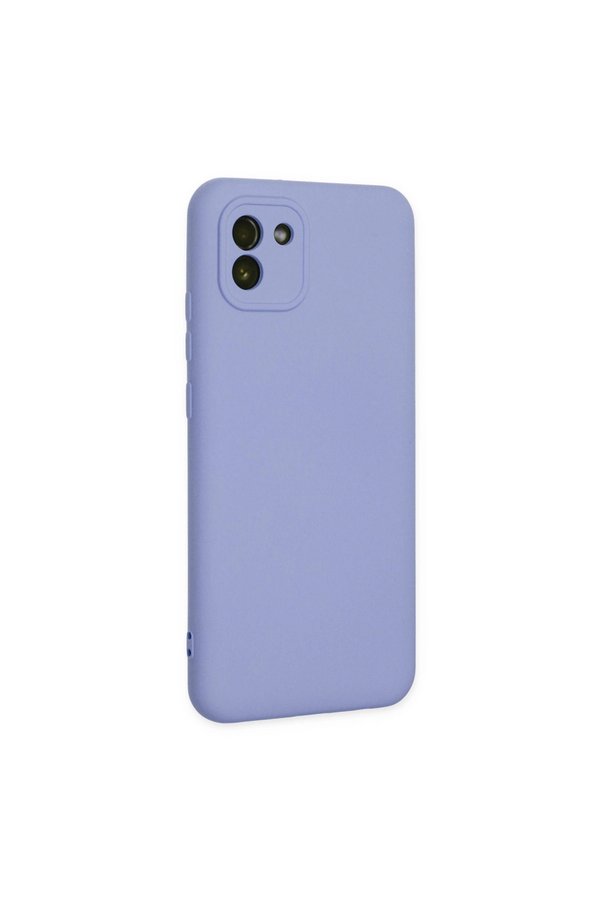 Evi̇mdeyokyok Samsung Galaxy A03 Kılıf Nano İçi̇ Kadi̇fe Si̇li̇kon - Li̇la